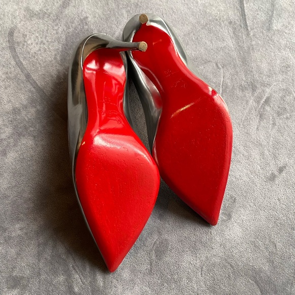 Christian Louboutin Silver Pumps 38 - Picture 2 of 8
